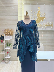 Custom-made party dress designed to flatter your figure.